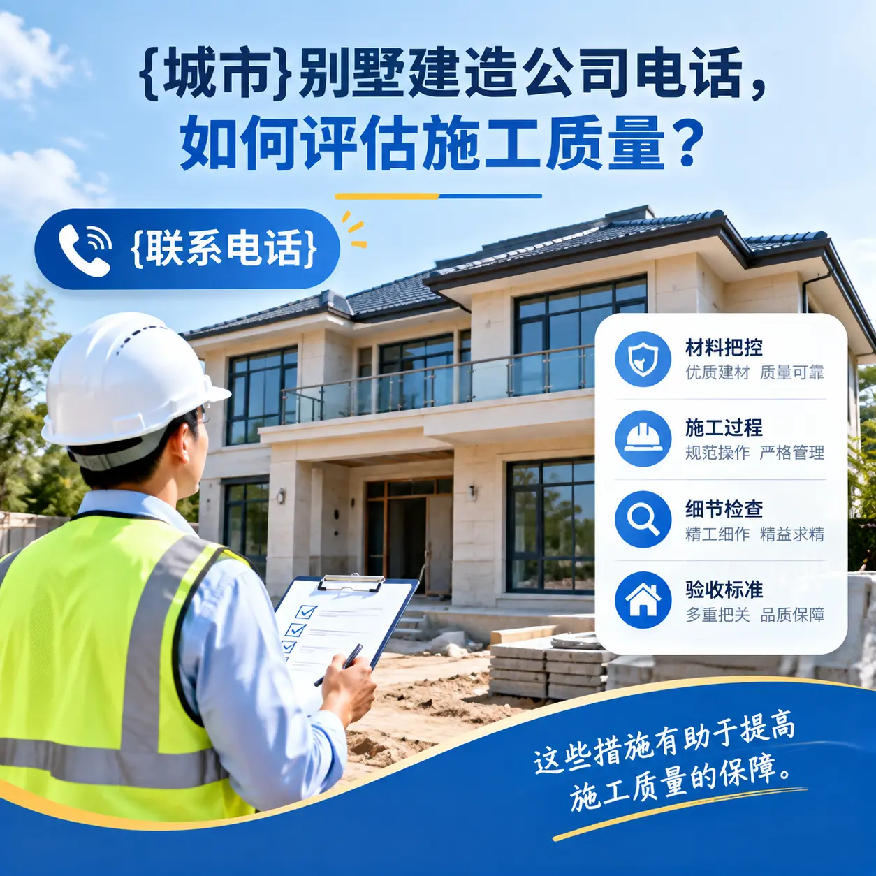 赤水别墅建造公司电话，如何评估施工质量？